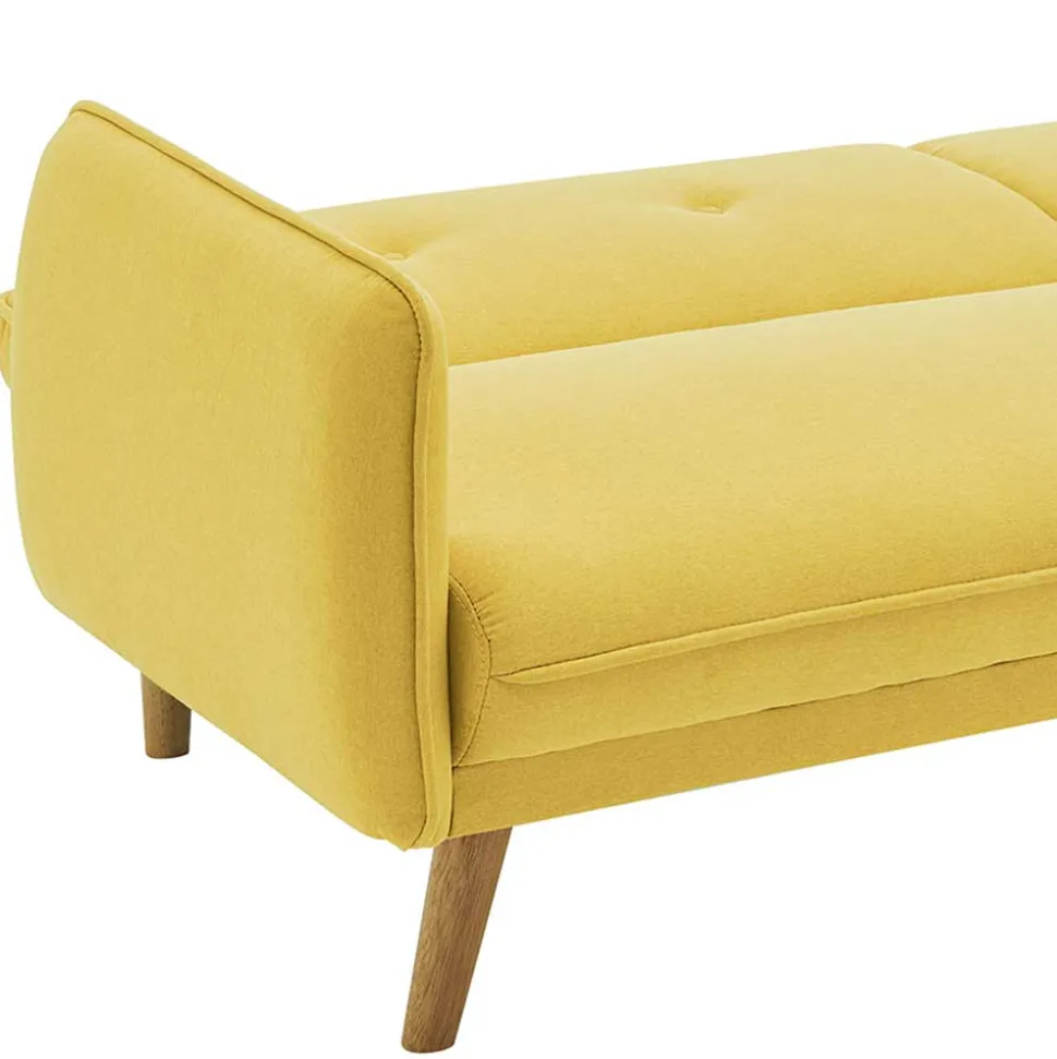Schlafsofa in Gelb Strukturstoff - Puneca