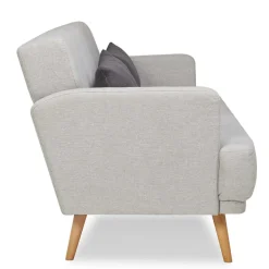 Schlafsofa in Hellgrau und Kiefer - Posadas