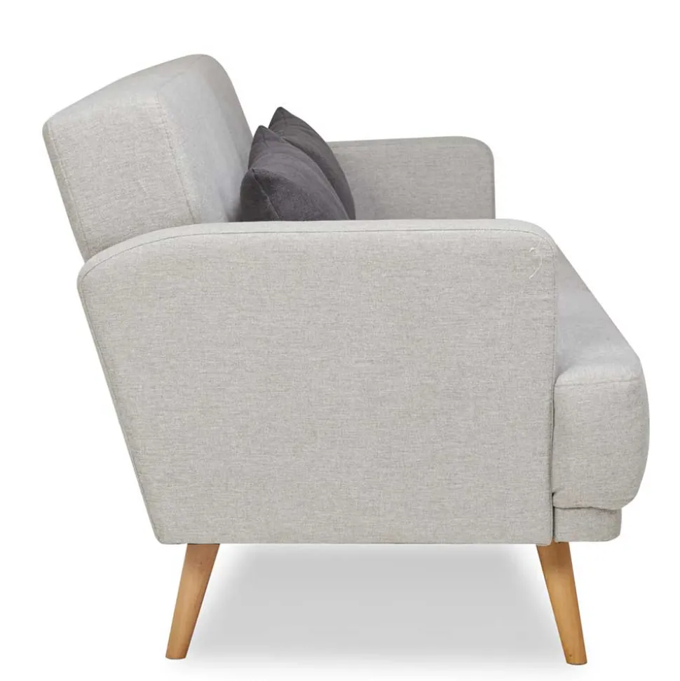 Schlafsofa in Hellgrau und Kiefer - Posadas