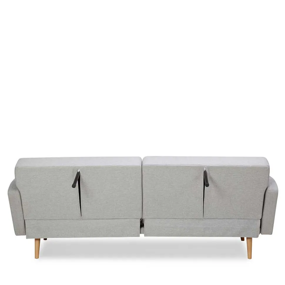 Schlafsofa in Hellgrau und Kiefer - Posadas