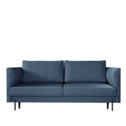 Schlafsofa in meliertem Blaugrau Stoffbezug - Ipsum