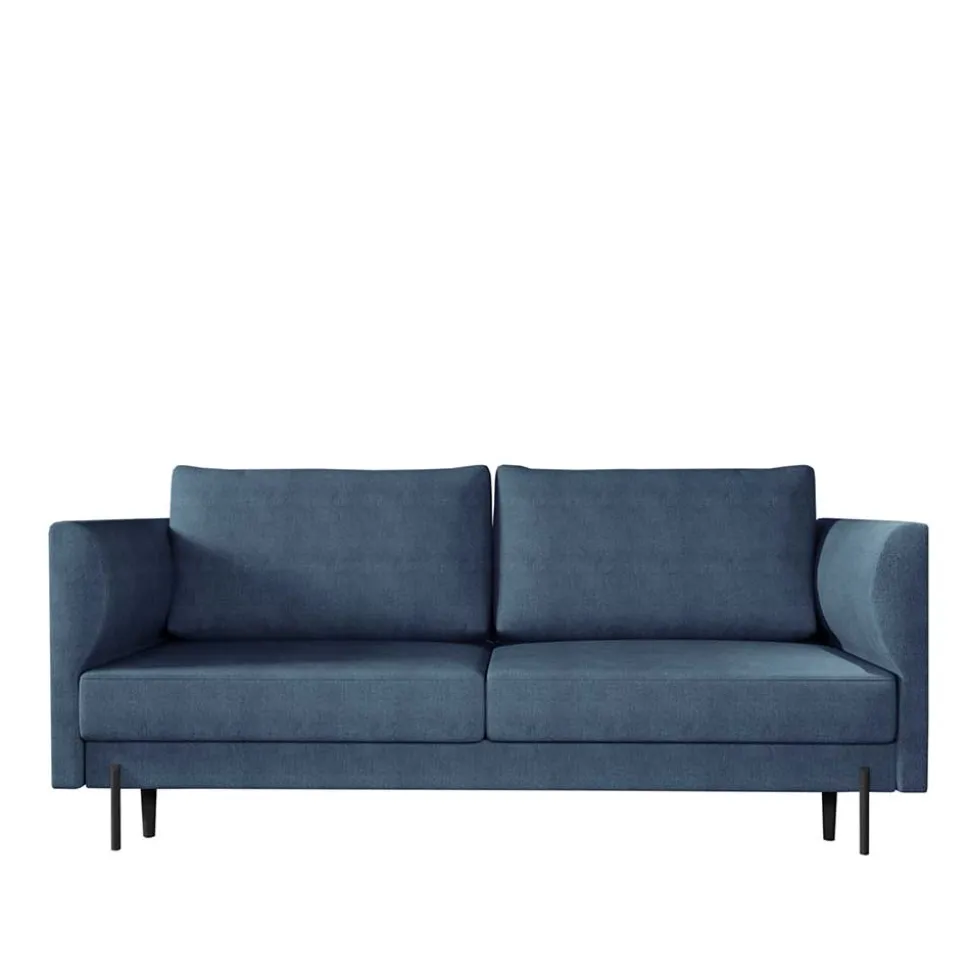 Schlafsofa in meliertem Blaugrau Stoffbezug - Ipsum