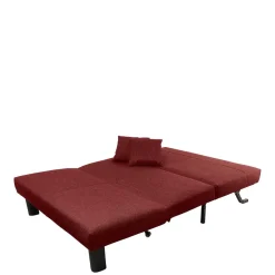 Schlafsofa in Rot Stoffbezug - Surci