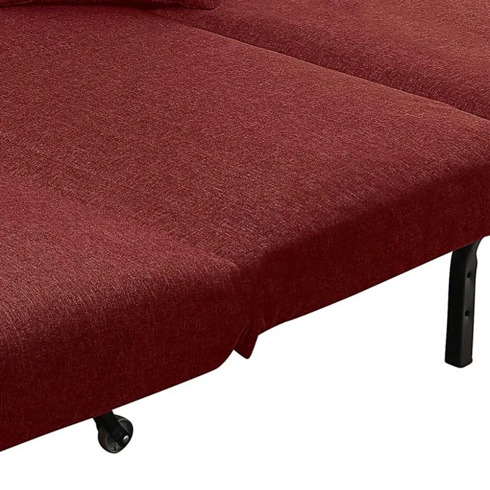 Schlafsofa in Rot Stoffbezug - Surci