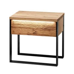 Schlafzimmer aus Wildeiche & Metall - Claas (vierteilig)