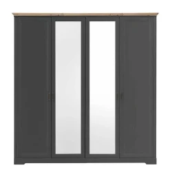 Schlafzimmer Bettanlage und Schrank Set - Zenuvra (vierteilig)