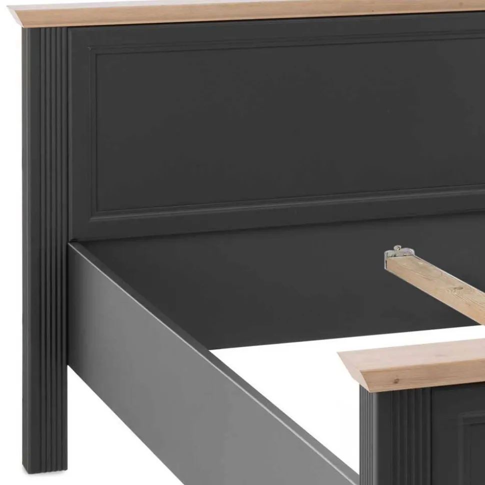 Schlafzimmer Bettanlage und Schrank Set - Zenuvra (vierteilig)