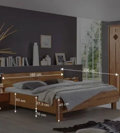 Schlafzimmer Einrichtung Apolios in Erle teilmassiv (vierteilig)