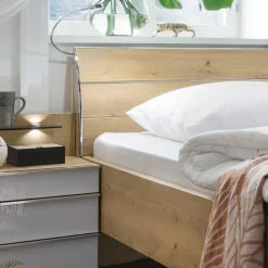 Schlafzimmer in Eiche Bianco & Weiß - Nuetran (vierteilig)