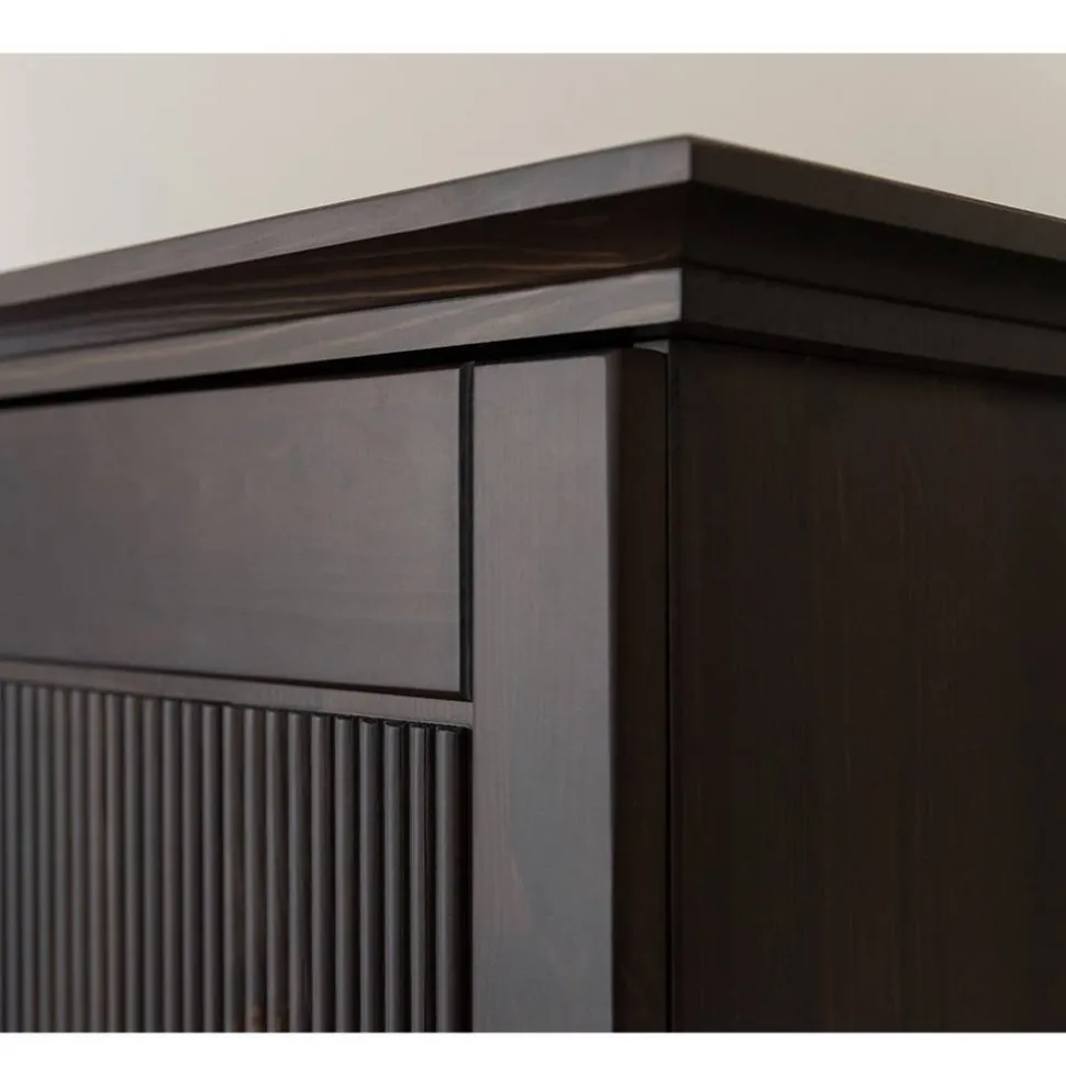 Schlafzimmer Kleiderschrank in Dunkelbraun - Nauizia