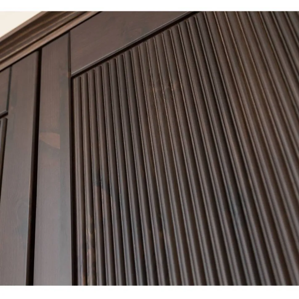 Schlafzimmer Kleiderschrank in Dunkelbraun - Nauizia