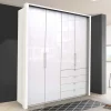 Schlafzimmer Kombi-Kleiderschrank in Weiß - Dolienca