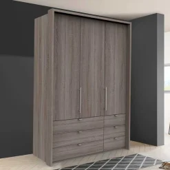 Schlafzimmer Kombischrank in Eiche dunkel - Crenba