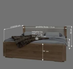 Schlafzimmer komplett Anglesia in Creme und Eichefarben (vierteilig)