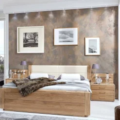 Schlafzimmer komplett Anglesia in Creme und Eichefarben (vierteilig)