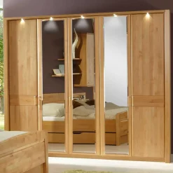 Schlafzimmer Komplettset Bordeaux aus Erle (vierteilig)