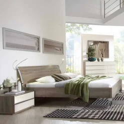 Schlafzimmer Komplettset Crenba in Creme (vierteilig)