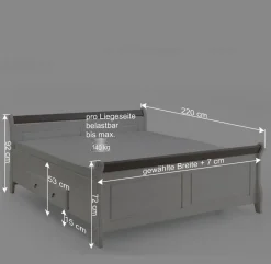 Schlafzimmer Komplettset Caneon im Landhausstil (vierteilig)