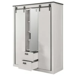 Schlafzimmer Möbel komplett in Weiß - Tramos (vierteilig)