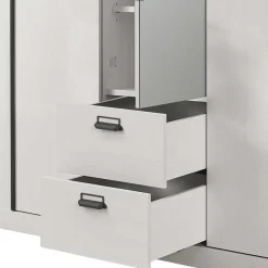 Schlafzimmer Möbel komplett in Weiß - Tramos (vierteilig)