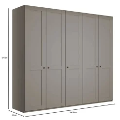 Schlafzimmer Möbel Set in Hellgrau - Ridonna (vierteilig)