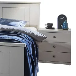 Schlafzimmer Möbel Set in Hellgrau - Ridonna (vierteilig)