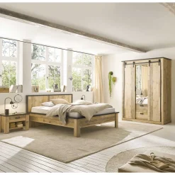 Schlafzimmer mit 140x200 Bett - Naiavio I (vierteilig)