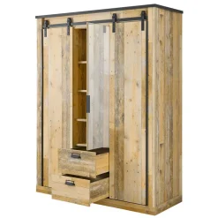 Schlafzimmer mit 140x200 Bett - Naiavio I (vierteilig)