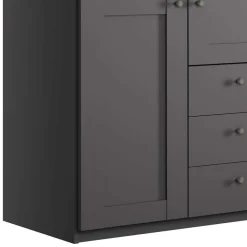 Schlafzimmer Schrank in Dunkelgrau - Mataram