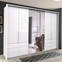 Schlafzimmer Schrank mit Falttüren in Weiß - Dolienca