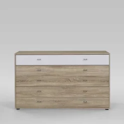 Schlafzimmer Sideboard Segradon in Eiche Sägerau Weiß