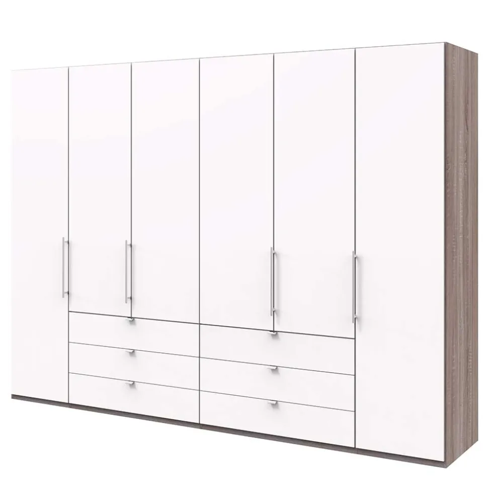 Schlafzimmerkleiderschrank foliert in Weiß - Tivierto I