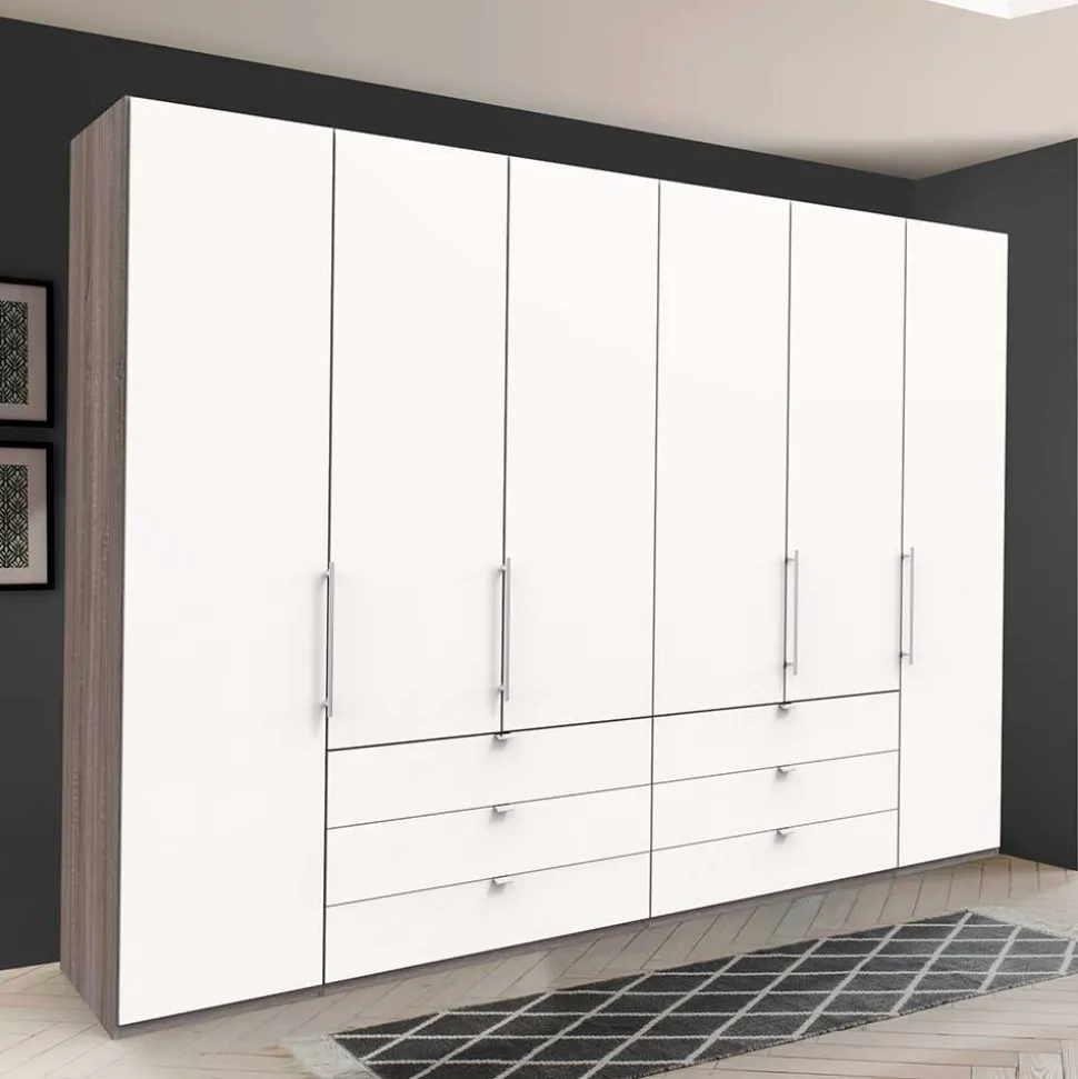 Schlafzimmerkleiderschrank foliert in Weiß - Tivierto I