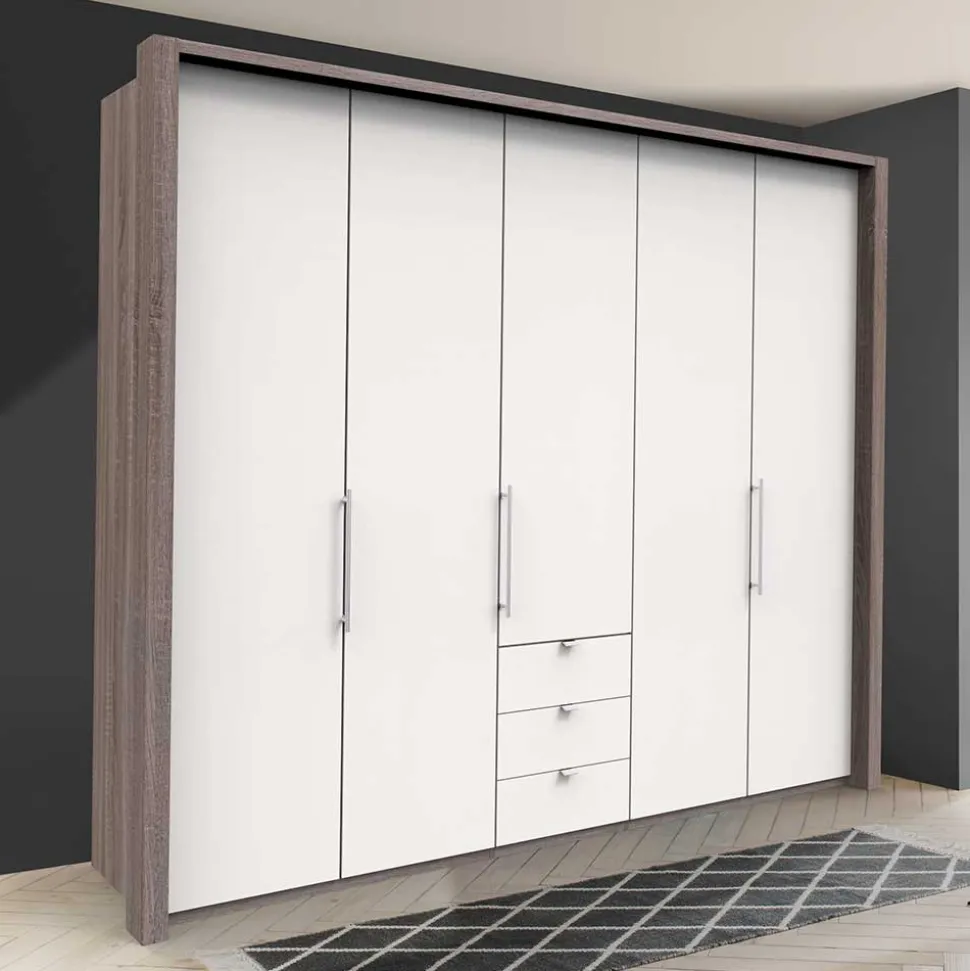 Schlafzimmerkleiderschrank mit drei Schubladen - Tivierto