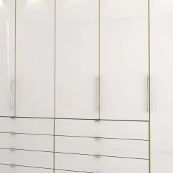 Schlafzimmermöbel in Weiß & Eiche Bianco - Nuetran (vierteilig)