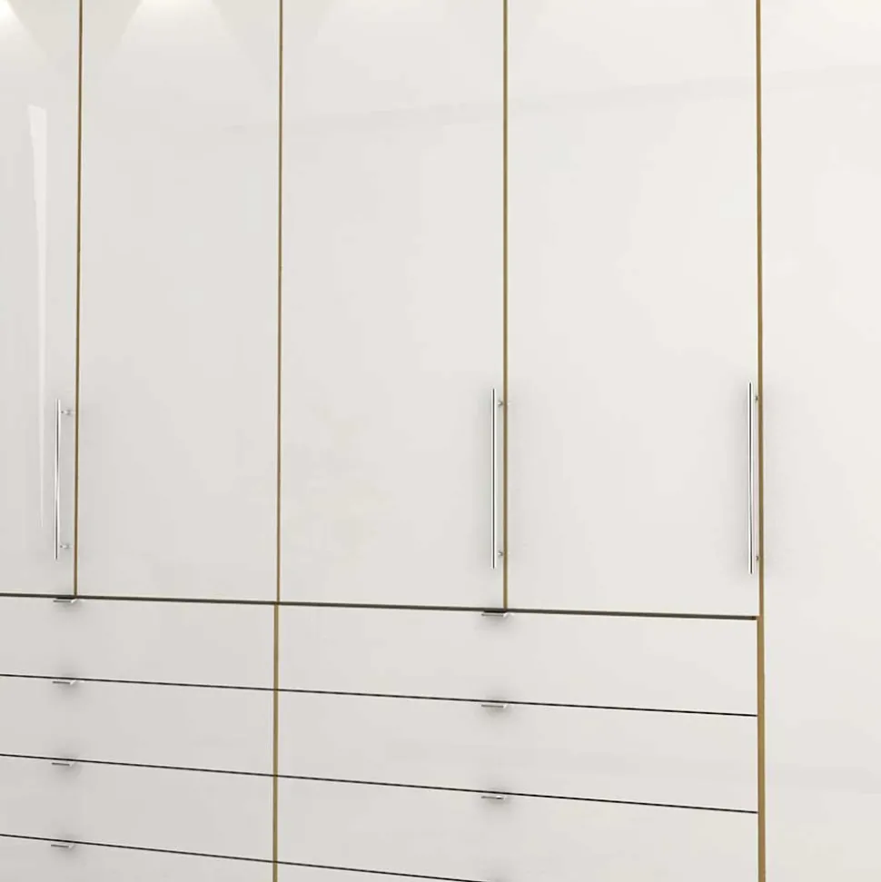 Schlafzimmermöbel in Weiß & Eiche Bianco - Nuetran (vierteilig)