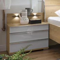 Schlafzimmermöbel in Weiß & Eiche Bianco - Nuetran (vierteilig)