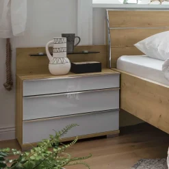 Schlafzimmermöbel in Weiß & Eiche Bianco - Nuetran (vierteilig)