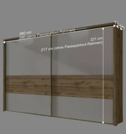 Schlafzimmermöbel Neriman mit Stauraumbett (vierteilig)