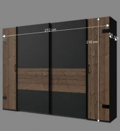 Schlafzimmerschrank in Tanne Holzdekor - Ardila
