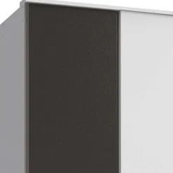 Schlafzimmerschrank in Weiß und Dunkelgrau - Vanila