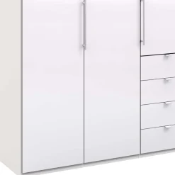 Schlafzimmer-Schrank in Weiß Glasfront - Dolienca