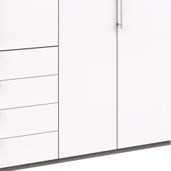 Schlafzimmerschrank in Weiß & Eiche dunkel - Tivierto