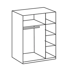 Schlafzimmerschrank Mellevos mit Spiegeltüren