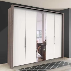 Schlafzimmerschrank mit Metallgriffen - Tivierto I