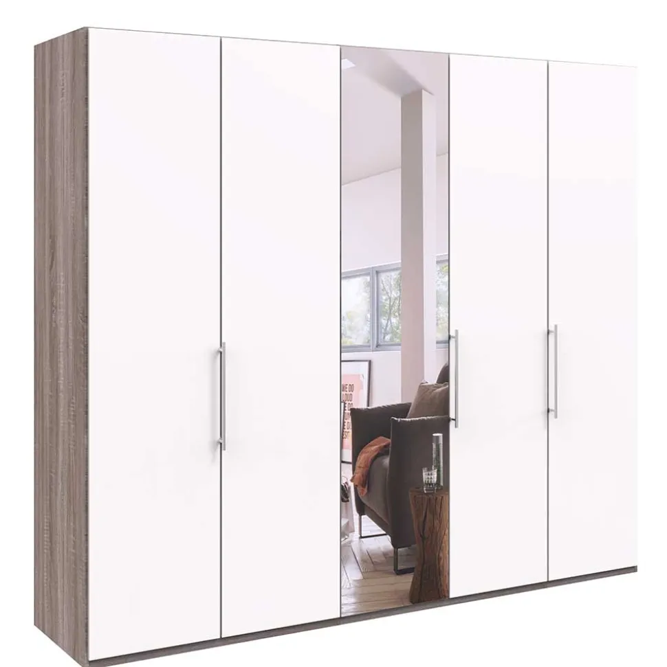 Schlafzimmerschrank mit Metallgriffen - Tivierto I