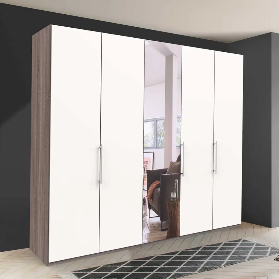 Schlafzimmerschrank mit Metallgriffen - Tivierto I