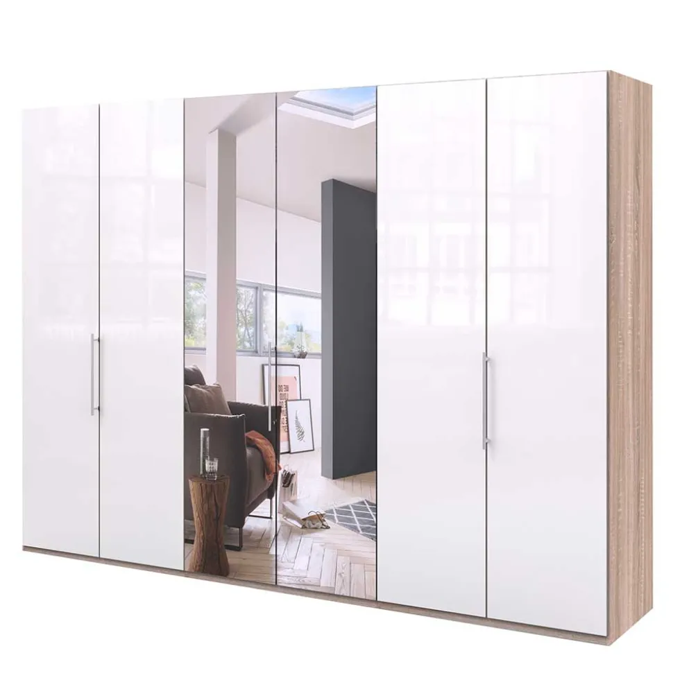 Schlafzimmerschrank mit Spiegel Falttür mittig - Bosays V