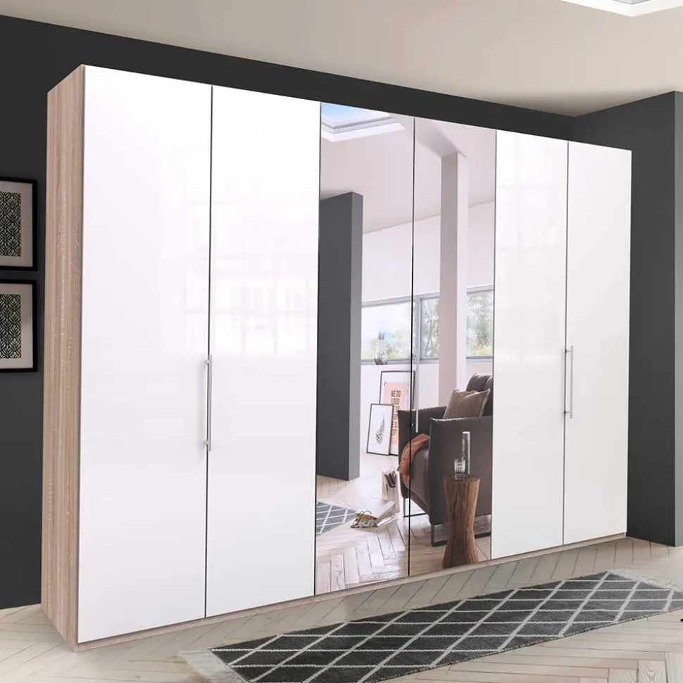 Schlafzimmerschrank mit Spiegel Falttür mittig - Bosays V