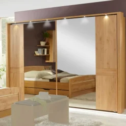 Schlafzimmer-Set Bordeaux aus Erle (vierteilig)